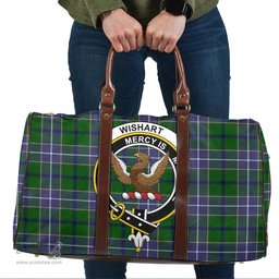 Scottish Wishart Hunting Modern Clan Tartan Travel Bag - Crest Classic Scottish Plaid Tartan Plaid