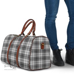 Scottish Douglas Grey Modern Clan Tartan Travel Bag - Classic Scottish Plaid Tartan Plaid