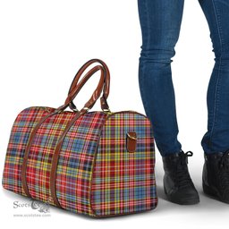 Scottish Drummond of Strathallan Clan Tartan Travel Bag - Classic Scottish Plaid Tartan Plaid
