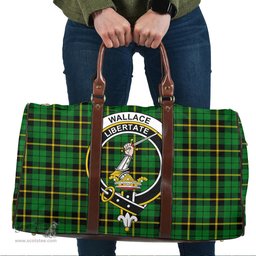 Scottish Wallace Hunting Green Clan Tartan Travel Bag - Crest Classic Scottish Plaid Tartan Plaid