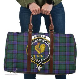 Scottish Sinclair Hunting Modern Clan Tartan Travel Bag - Crest Classic Scottish Plaid Tartan Plaid