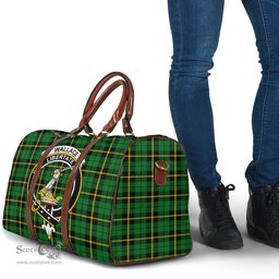 Scottish Wallace Hunting Green Clan Tartan Travel Bag - Crest Classic Scottish Plaid Tartan Plaid