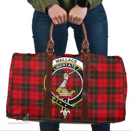 Scottish Wallace Weathered Clan Tartan Travel Bag - Crest Classic Scottish Plaid Tartan Plaid