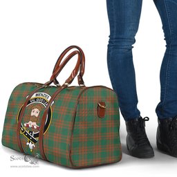Scottish Menzies Green Ancient Clan Tartan Travel Bag - Crest Classic Scottish Plaid Tartan Plaid