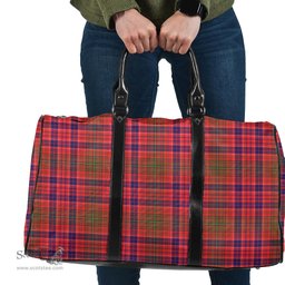 Scottish Lumsden Modern Clan Tartan Travel Bag - Classic Scottish Plaid Tartan Plaid