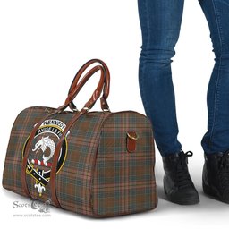Scottish Kennedy Weathered Clan Tartan Travel Bag - Crest Classic Scottish Plaid Tartan Plaid