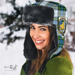 Scottish Campbell Dress Clans Tartan Trapper Hat - Crest Classic Scottish Plaid Tartan Plaid