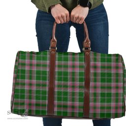 Scottish Gray Hunting Clan Tartan Travel Bag - Classic Scottish Plaid Tartan Plaid