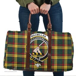 Scottish MacMillan Old Modern Clan Tartan Travel Bag - Crest Classic Scottish Plaid Tartan Plaid