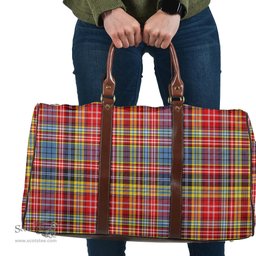 Scottish Drummond of Strathallan Clan Tartan Travel Bag - Classic Scottish Plaid Tartan Plaid