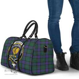 Scottish Sinclair Hunting Modern Clan Tartan Travel Bag - Crest Classic Scottish Plaid Tartan Plaid