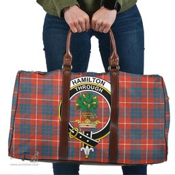 Scottish Hamilton Ancient Clan Tartan Travel Bag - Crest Classic Scottish Plaid Tartan Plaid