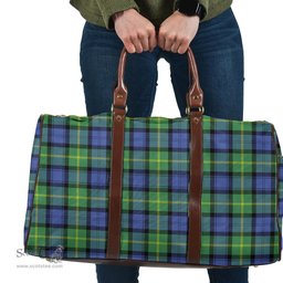 Scottish Gordon Old Ancient Clan Tartan Travel Bag - Classic Scottish Plaid Tartan Plaid