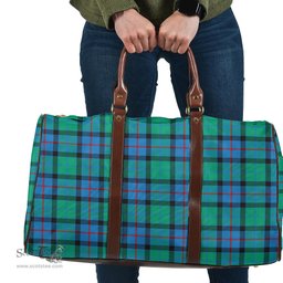 Scottish Flower Of Scotland Clan Tartan Travel Bag - Classic Scottish Plaid Tartan Plaid