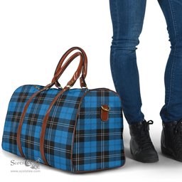 Scottish Ramsay Blue Ancient Clan Tartan Travel Bag - Classic Scottish Plaid Tartan Plaid