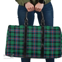 Scottish Urquhart Broad Red Ancient Clan Tartan Travel Bag - Classic Scottish Plaid Tartan Plaid