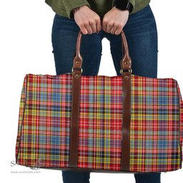 Scottish Ogilvie of Airlie Ancient Clan Tartan Travel Bag - Classic Scottish Plaid Tartan Plaid