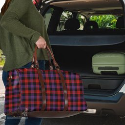 Scottish Brown Modern Clan Tartan Travel Bag - Classic Scottish Plaid Tartan Plaid