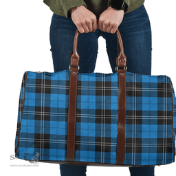 Scottish Ramsay Blue Ancient Clan Tartan Travel Bag - Classic Scottish Plaid Tartan Plaid