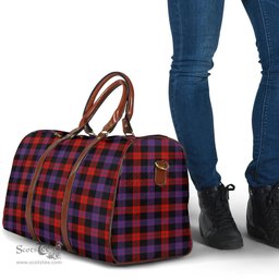 Scottish Brown Modern Clan Tartan Travel Bag - Classic Scottish Plaid Tartan Plaid