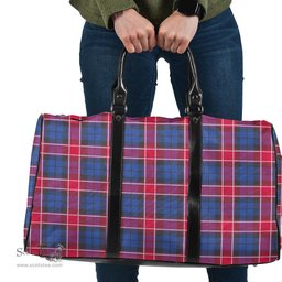 Scottish Graham of Menteith Red Clan Tartan Travel Bag - Classic Scottish Plaid Tartan Plaid