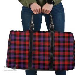 Scottish Brown Modern Clan Tartan Travel Bag - Classic Scottish Plaid Tartan Plaid