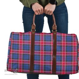 Scottish Graham of Menteith Red Clan Tartan Travel Bag - Classic Scottish Plaid Tartan Plaid