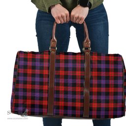 Scottish Brown Modern Clan Tartan Travel Bag - Classic Scottish Plaid Tartan Plaid