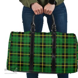 Scottish Wallace Hunting Green Clan Tartan Travel Bag - Classic Scottish Plaid Tartan Plaid