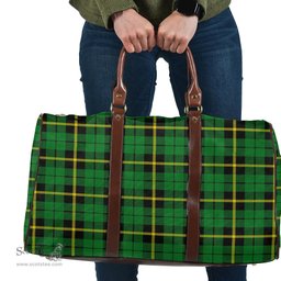 Scottish Wallace Hunting Green Clan Tartan Travel Bag - Classic Scottish Plaid Tartan Plaid