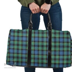 Scottish Mouat Clan Tartan Travel Bag - Classic Scottish Plaid Tartan Plaid