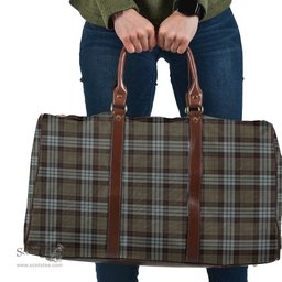 Scottish Stewart Old Weathered Clan Tartan Travel Bag - Classic Scottish Plaid Tartan Plaid