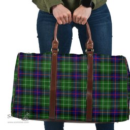 Scottish Leslie Hunting Clan Tartan Travel Bag - Classic Scottish Plaid Tartan Plaid