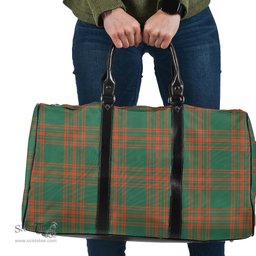 Scottish Menzies Green Ancient Clan Tartan Travel Bag - Classic Scottish Plaid Tartan Plaid