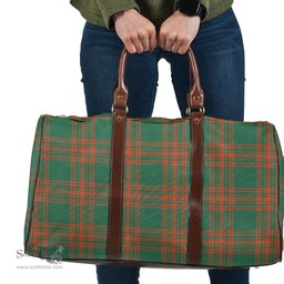 Scottish Menzies Green Ancient Clan Tartan Travel Bag - Classic Scottish Plaid Tartan Plaid