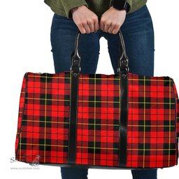 Scottish Wallace Hunting Red Clan Tartan Travel Bag - Classic Scottish Plaid Tartan Plaid