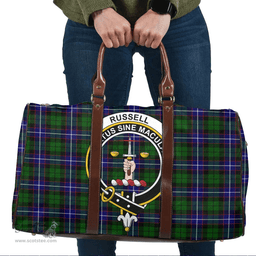Scottish Russell Modern Clan Tartan Travel Bag - Crest Classic Scottish Plaid Tartan Plaid