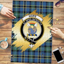 Scottish Hope Clan Tartan Puzzle - Gold Style Scottish Plaid Tartan Plaid