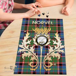 Scottish Norvel Clan Tartan Puzzle - Thistle Scotland Style Scottish Plaid Tartan Plaid