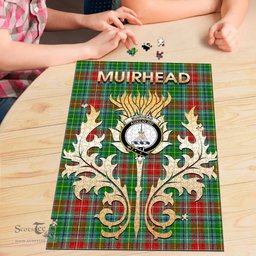 Scottish Muirhead Clan Tartan Puzzle - Thistle Scotland Style Scottish Plaid Tartan Plaid