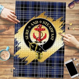 Scottish Clark Clan Tartan Puzzle - Gold Style Scottish Plaid Tartan Plaid