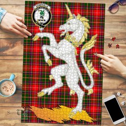 Scottish Somerville Modern Clan Tartan Puzzle - Unicorn Style Scottish Plaid Tartan Plaid