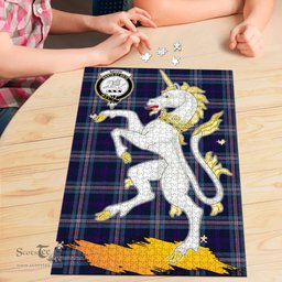 Scottish Nevoy Clan Tartan Puzzle - Unicorn Style Scottish Plaid Tartan Plaid