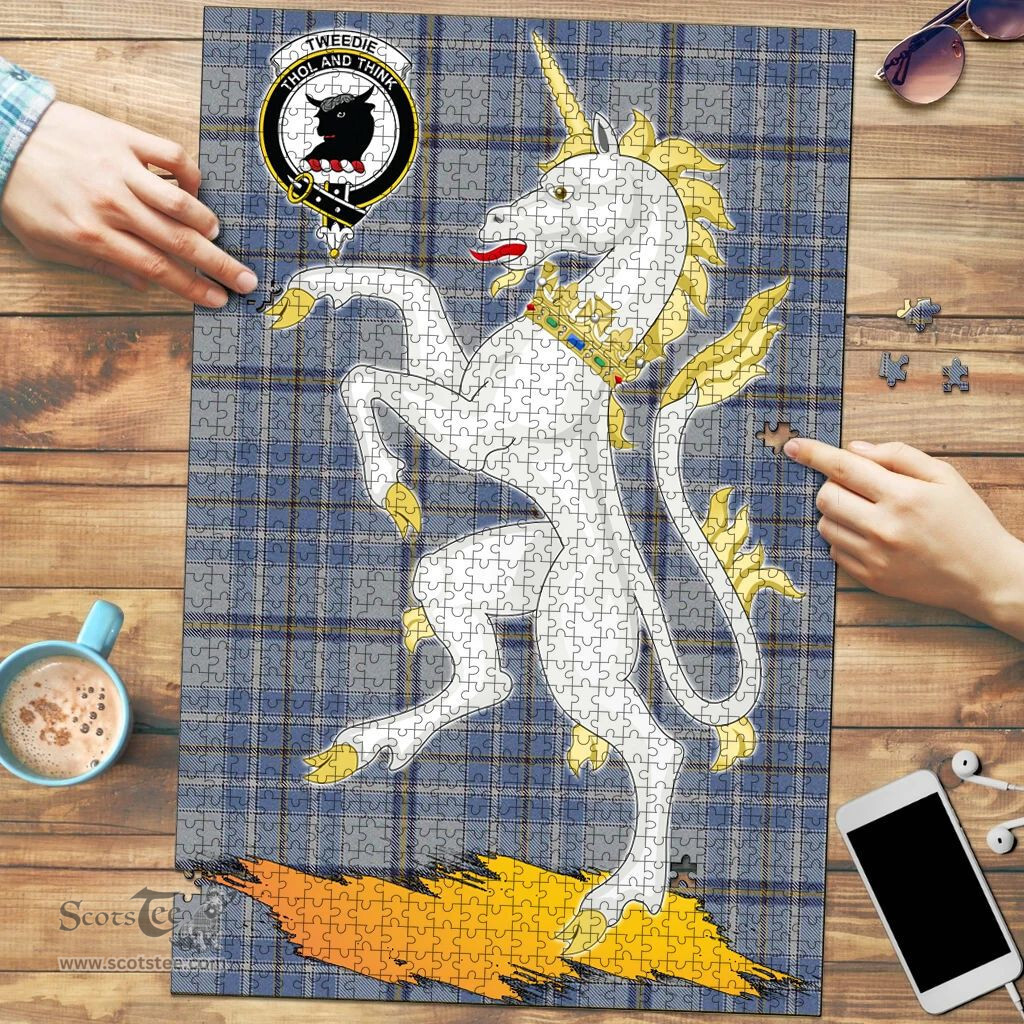 Scottish Tweedie Clan Tartan Puzzle - Unicorn Style Scottish Plaid Tartan Plaid