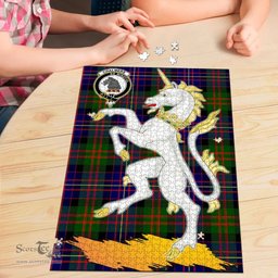 Scottish Chalmers Modern Clan Tartan Puzzle - Unicorn Style Scottish Plaid Tartan Plaid