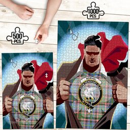 Scottish Norvel Clan Tartan Puzzle - Supper Hero Style Scottish Plaid Tartan Plaid