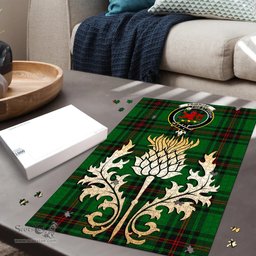 Scottish Primrose Clan Tartan Puzzle - Thistle Gold Style Scottish Plaid Tartan Plaid
