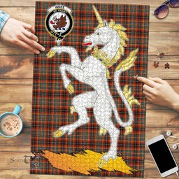 Scottish Innes Ancient Clan Tartan Puzzle - Unicorn Style Scottish Plaid Tartan Plaid