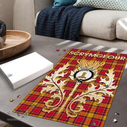 Scottish Scrymgeour Clan Tartan Puzzle - Thistle Scotland Style Scottish Plaid Tartan Plaid