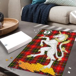 Scottish Somerville Modern Clan Tartan Puzzle - Unicorn Style Scottish Plaid Tartan Plaid